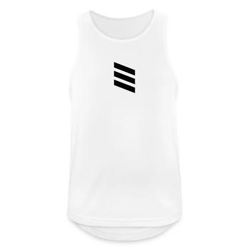 Hauptgerfreiter schwarz - Männer Tank Top atmungsaktiv - Weiß - Vorne - Nick (188cm)
