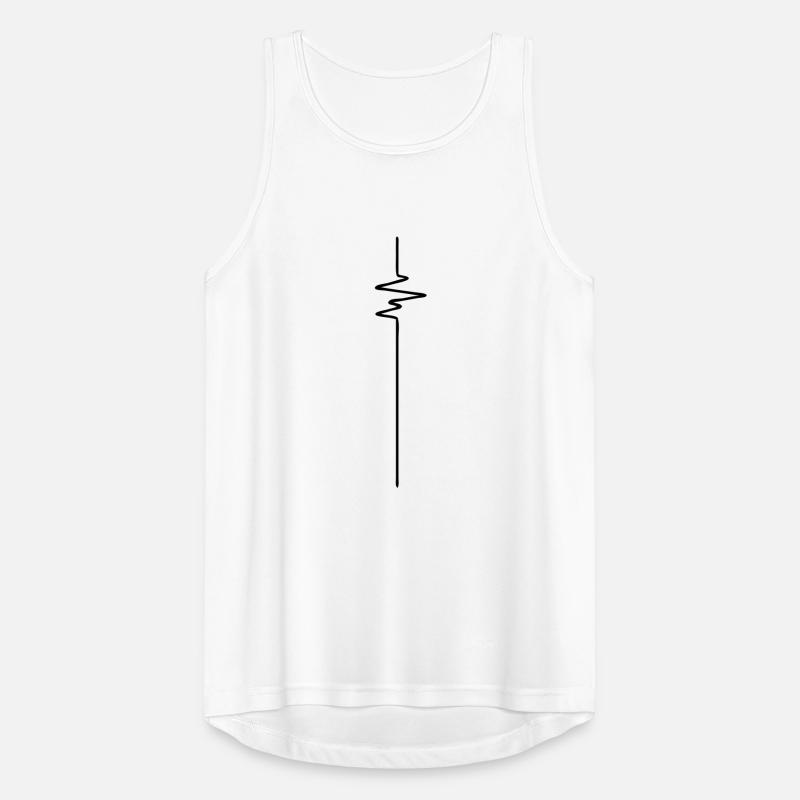 FREQUENCE (vertikal) - FREQUENCY - FREQUENZ - BEAT Men's Breathable Tank Top