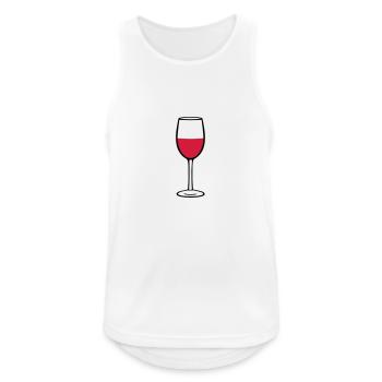 Weinglas, wein - Männer Tank Top atmungsaktiv - Weiß - Vorne - Nick (188cm)