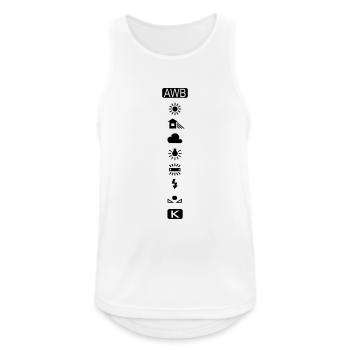 Canon Weißabgleich - Männer Tank Top atmungsaktiv - Weiß - Vorne - Nick (188cm)