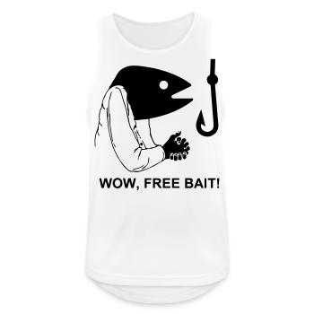 wow, free bait - Débardeur respirant Homme - blanc - Devant - Nick (188cm)