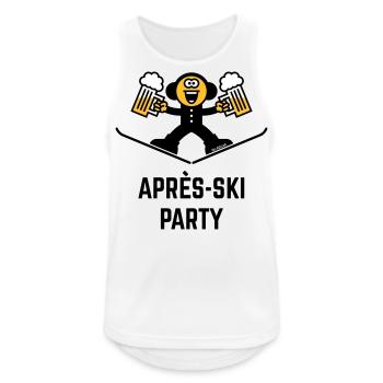 Après-Ski Party (Bier / Karikatur / 3C) - Männer Tank Top atmungsaktiv - Weiß - Vorne - Nick (188cm)
