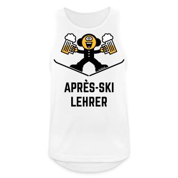 Après-Ski Lehrer (Bier / Karikatur / 3C) - Männer Tank Top atmungsaktiv - Weiß - Vorne - Nick (188cm)