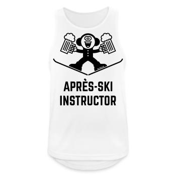 Après-Ski Instructor (Bier / Karikatur / 1C) - Männer Tank Top atmungsaktiv - Weiß - Vorne - Nick (188cm)