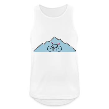 Radfahren: Die Grand Cols - Männer Tank Top atmungsaktiv - Weiß - Vorne - Nick (188cm)
