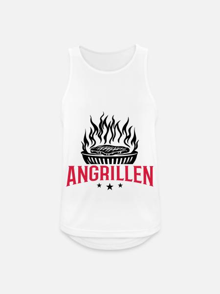 Barbecue Grill Grill - Men's Breathable Tank Top - white