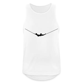 Hängematte - Männer Tank Top atmungsaktiv - Weiß - Vorne - Nick (188cm)