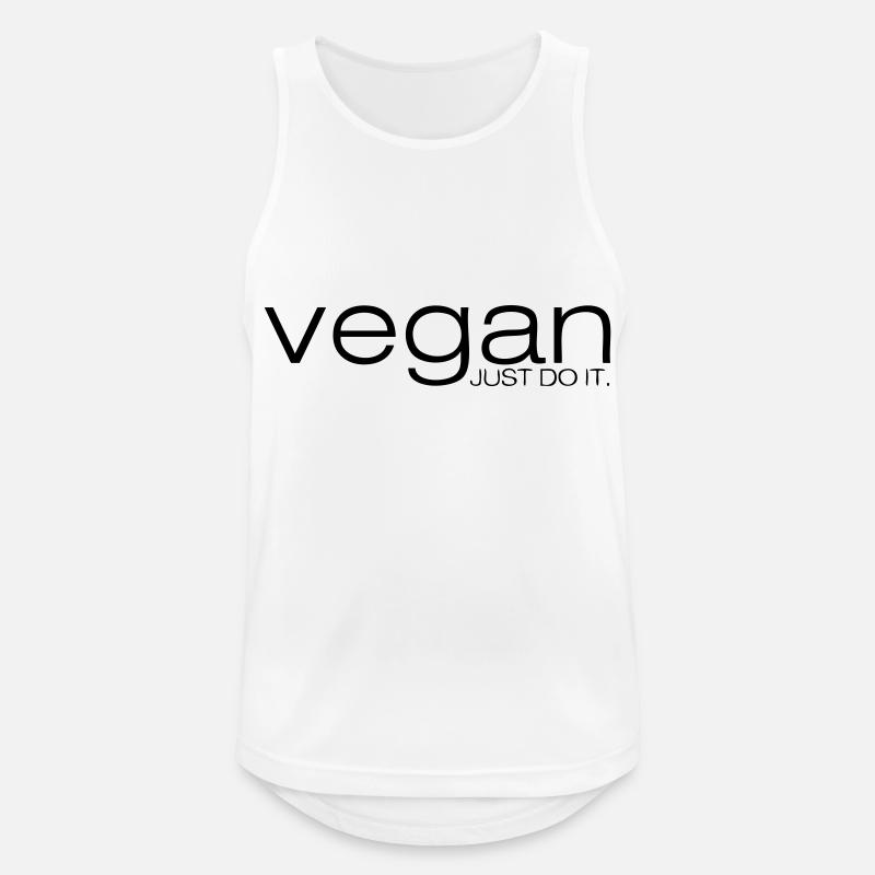 Vegan just do it - Männer Tank Top atmungsaktiv - Weiß