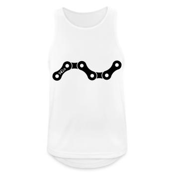 Velo Chain - Men's Breathable Tank Top - white - Front - Nick (188cm)