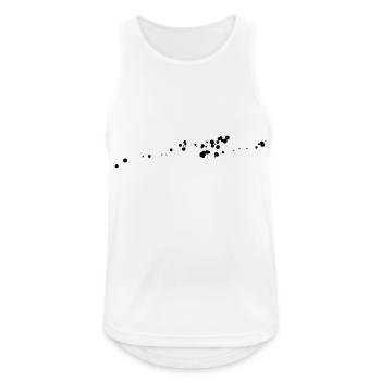 farbtropfen, street art - Männer Tank Top atmungsaktiv - Weiß - Vorne - Nick (188cm)
