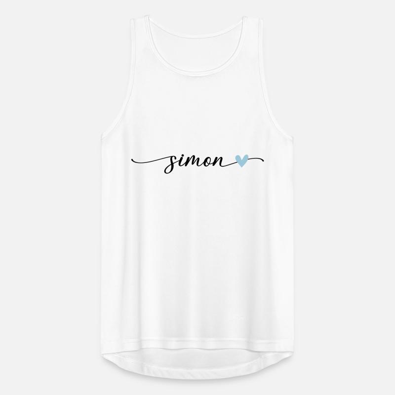 Simon Name Calligraphy Font Men's Breathable Tank Top