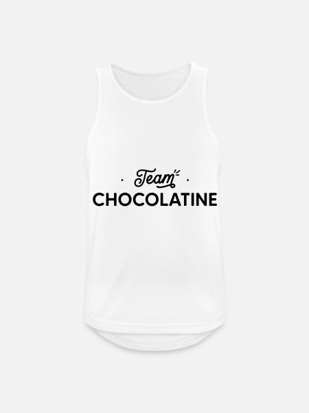 team Chocolatine - Débardeur respirant Homme - blanc