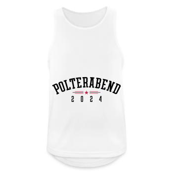 Polterabend 2024 - Männer Tank Top atmungsaktiv - Weiß - Vorne - Nick (188cm)
