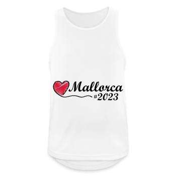 Mallorca 2023 Herz - Männer Tank Top atmungsaktiv - Weiß - Vorne - Nick (188cm)
