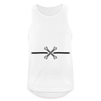 wrench icon - Men's Breathable Tank Top - white - Front - Nick (188cm)