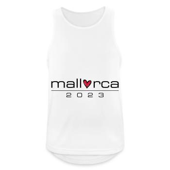 Mallorca 2023 Herz - Männer Tank Top atmungsaktiv - Weiß - Vorne - Nick (188cm)