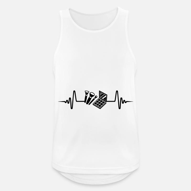 Make Up Cosmetics Pulse - Men's Breathable Tank Top - white