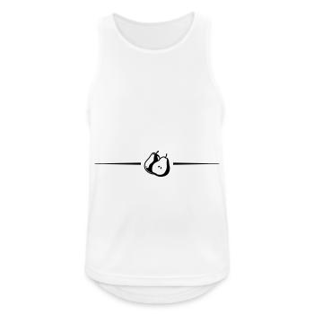 Birne Obst linie - Männer Tank Top atmungsaktiv - Weiß - Vorne - Nick (188cm)