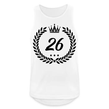 wappen 26 - Männer Tank Top atmungsaktiv - Weiß - Vorne - Nick (188cm)