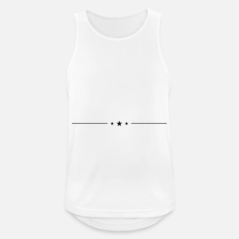 Stern Linie Element - Männer Tank Top atmungsaktiv - Weiß