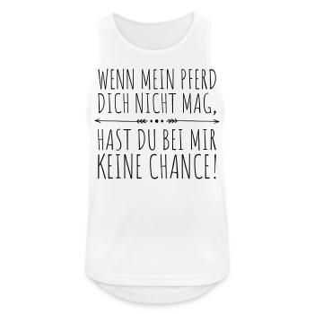wenn mein Pferd dich nicht mag... - Männer Tank Top atmungsaktiv - Weiß - Vorne - Nick (188cm)