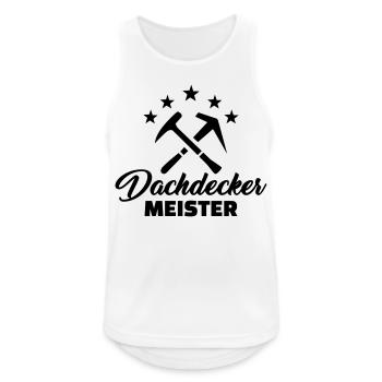 Dachdecker - Männer Tank Top atmungsaktiv - Weiß - Vorne - Nick (188cm)
