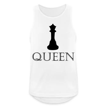 Queen - lettrage avec image - Débardeur respirant Homme - blanc - Devant - Nick (188cm)