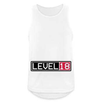 LEVEL 18 - Männer Tank Top atmungsaktiv - Weiß - Vorne - Nick (188cm)