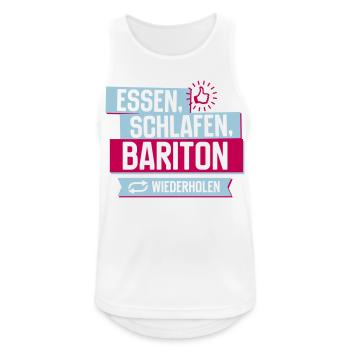 Hobby Bariton - Männer Tank Top atmungsaktiv - Weiß - Vorne - Nick (188cm)