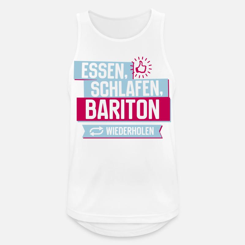 Hobby Bariton - Männer Tank Top atmungsaktiv - Weiß
