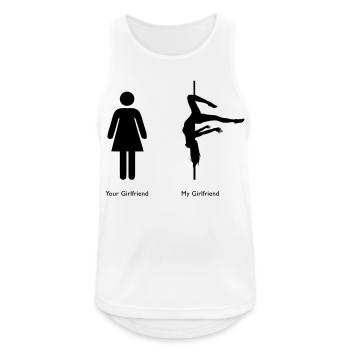 Poledance Freundin T Shirt - Männer Tank Top atmungsaktiv - Weiß - Vorne - Nick (188cm)