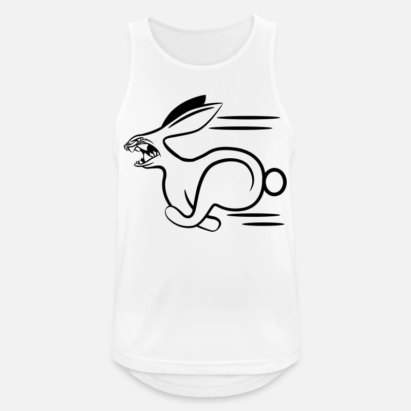 Rabbit aggressive dangerous funny - Men's Breathable Tank Top - white