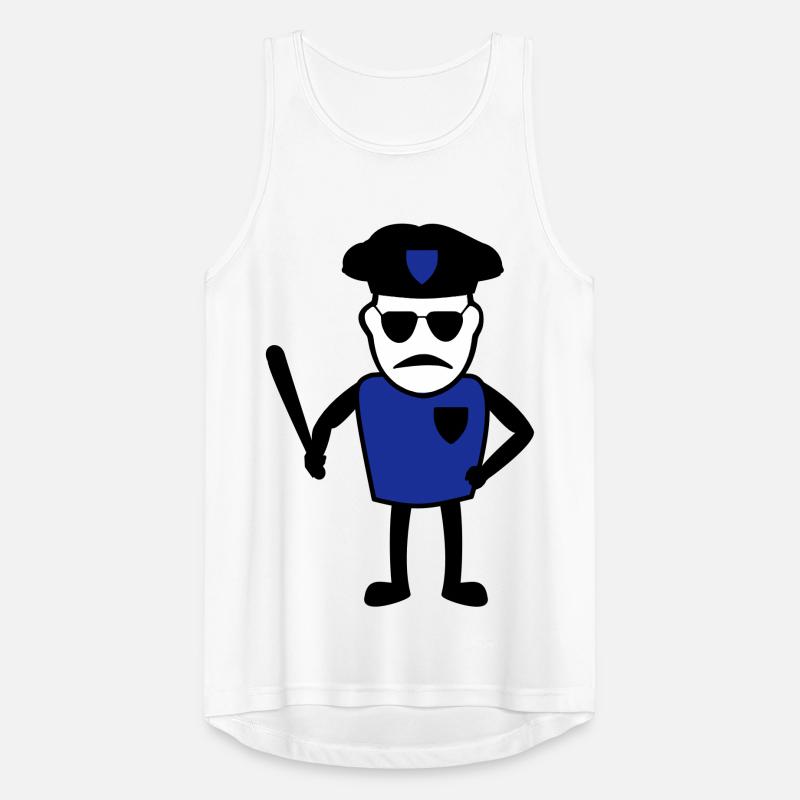 Policeman with truncheon Men's Breathable Tank Top
