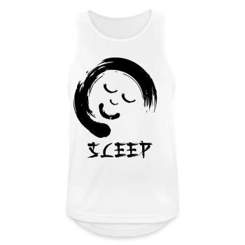 Enzo zen smiley Ensie Sleep - Débardeur respirant Homme - blanc - Devant - Nick (188cm)