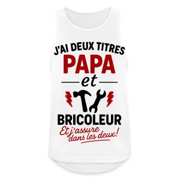 Dad and Handyman Christmas Father's Day Gift Idea - Men's Breathable Tank Top - white - Front - Nick (188cm)