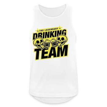 Drinking Team Skeleton Beer - Men's Breathable Tank Top - white - Front - Nick (188cm)