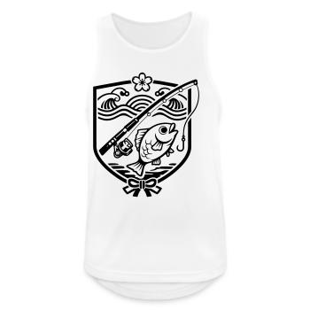 Blason des Anglers - Débardeur respirant Homme - blanc - Devant - Nick (188cm)