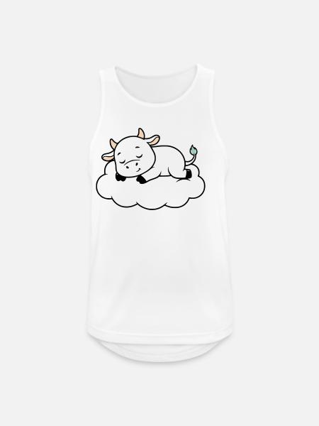 Sleeping Cow Cloud Dream Baby - Men's Breathable Tank Top - white