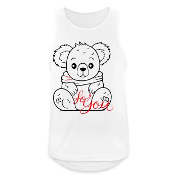 Teddy pour toi - Débardeur respirant Homme - blanc - Devant - Nick (188cm)