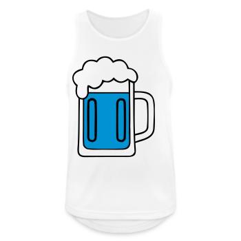 Icône en mousse de chope de bière Cheers - Débardeur respirant Homme - blanc - Devant - Nick (188cm)