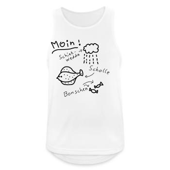 Moin North German Typical Low German - Men's Breathable Tank Top - white - Front - Nick (188cm)