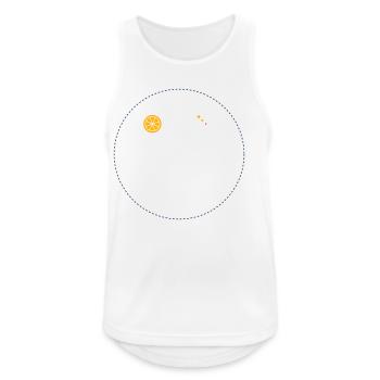 Citrus Orbit Print - Men's Breathable Tank Top - white - Front - Nick (188cm)