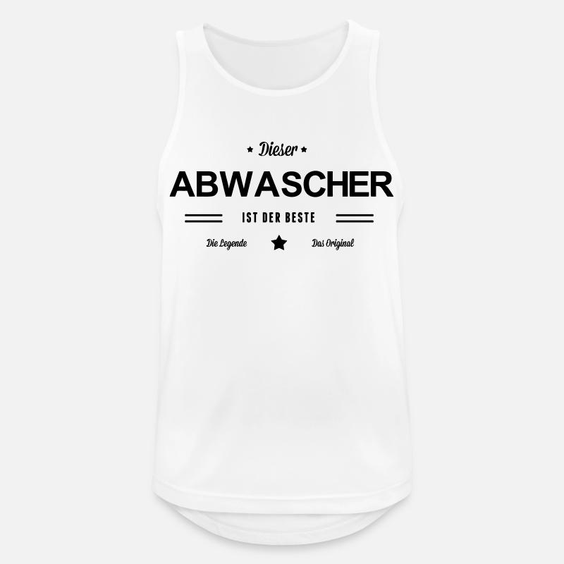 Bester Abwascher - Männer Tank Top atmungsaktiv - Weiß