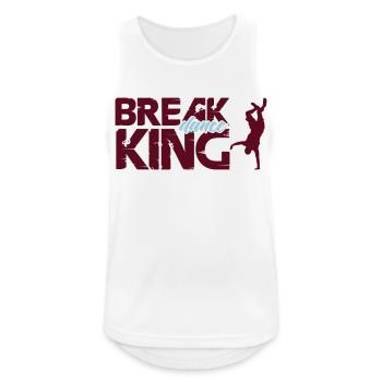 break dance king - Männer Tank Top atmungsaktiv - Weiß - Vorne - Nick (188cm)