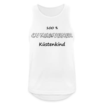 100 % Cuxhavener Küstenkind - Männer Tank Top atmungsaktiv - Weiß - Vorne - Nick (188cm)