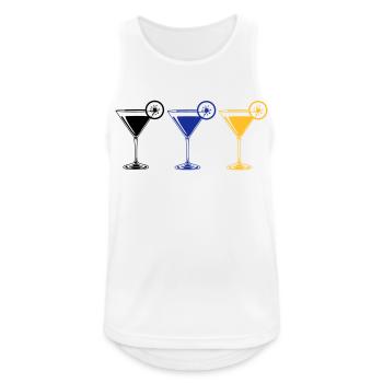 Cocktails - Men's Breathable Tank Top - white - Front - Nick (188cm)