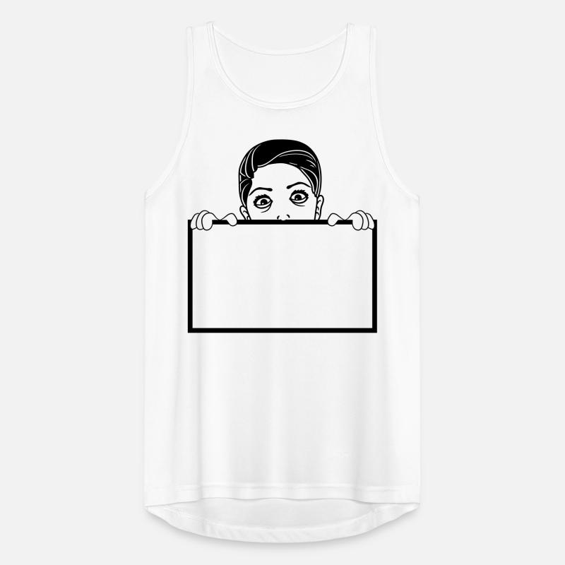 text shield hide edge wall write crazy Men's Breathable Tank Top