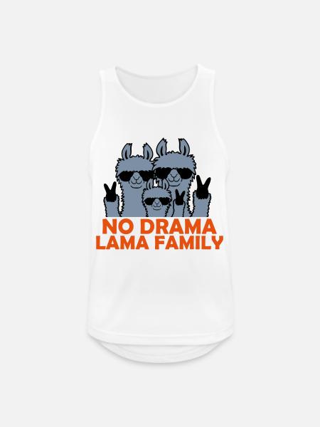 No drama Llama family - Men's Breathable Tank Top - white