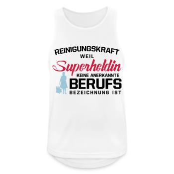 Reinigungskraft - Männer Tank Top atmungsaktiv - Weiß - Vorne - Nick (188cm)