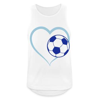 Football Heart Love | Colors changeable - Men's Breathable Tank Top - white - Front - Nick (188cm)